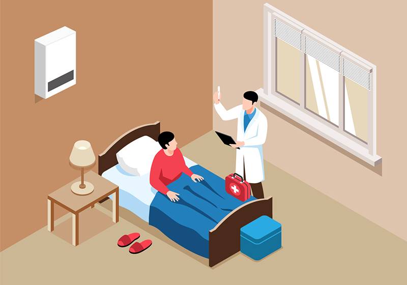 戸建の一部屋を病室として単独換気